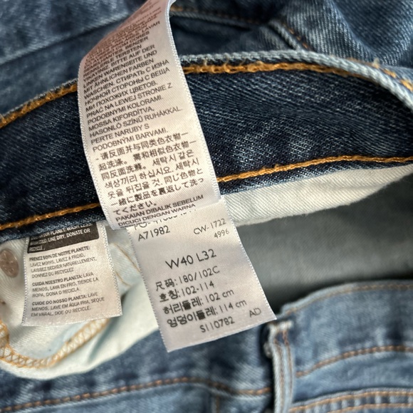 Levi's 505 Regular Fit  Straight Fits Jeans Size W40 L32 - Picture 4 of 7